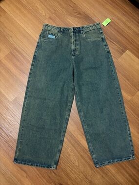 Empyre Unwind Relaxed Ultra Wide-Leg Dark Wash Denim Jeans Zumiez NWT 34 x 30 in